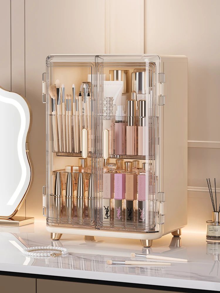 Acrylic Cosmetics Storage Box Large-Capacity Dust-Proof Desktop Dressing Table Luxury Makeup Box