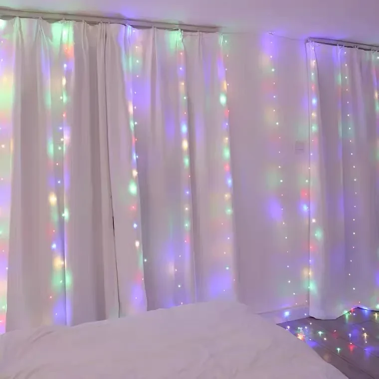 thumbnail image 1 of LED String Lights Christmas Decoration Remote Control USB Wedding Garland Curtain 3M Lamp Holiday For Bedroom Bulb Outdoor Fairy, 1 of 5