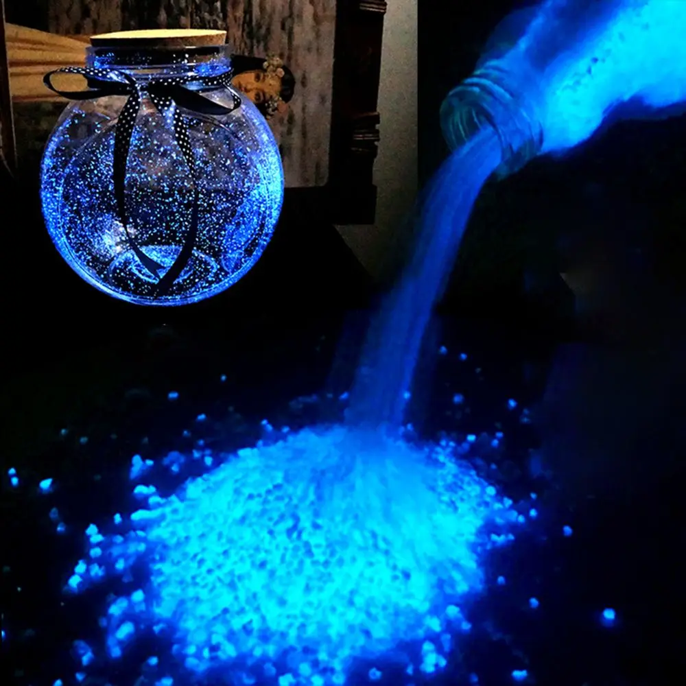 Painting Fluorescent particles Beach Decor Glow in the Dark Decorative Sand Stones Luminous Stones Fish Tank Gravel