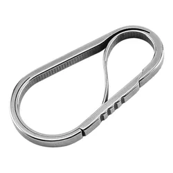Versatile Titanium Alloy Outdoor Keychain Carabiner Clip Gift (GRAY)
