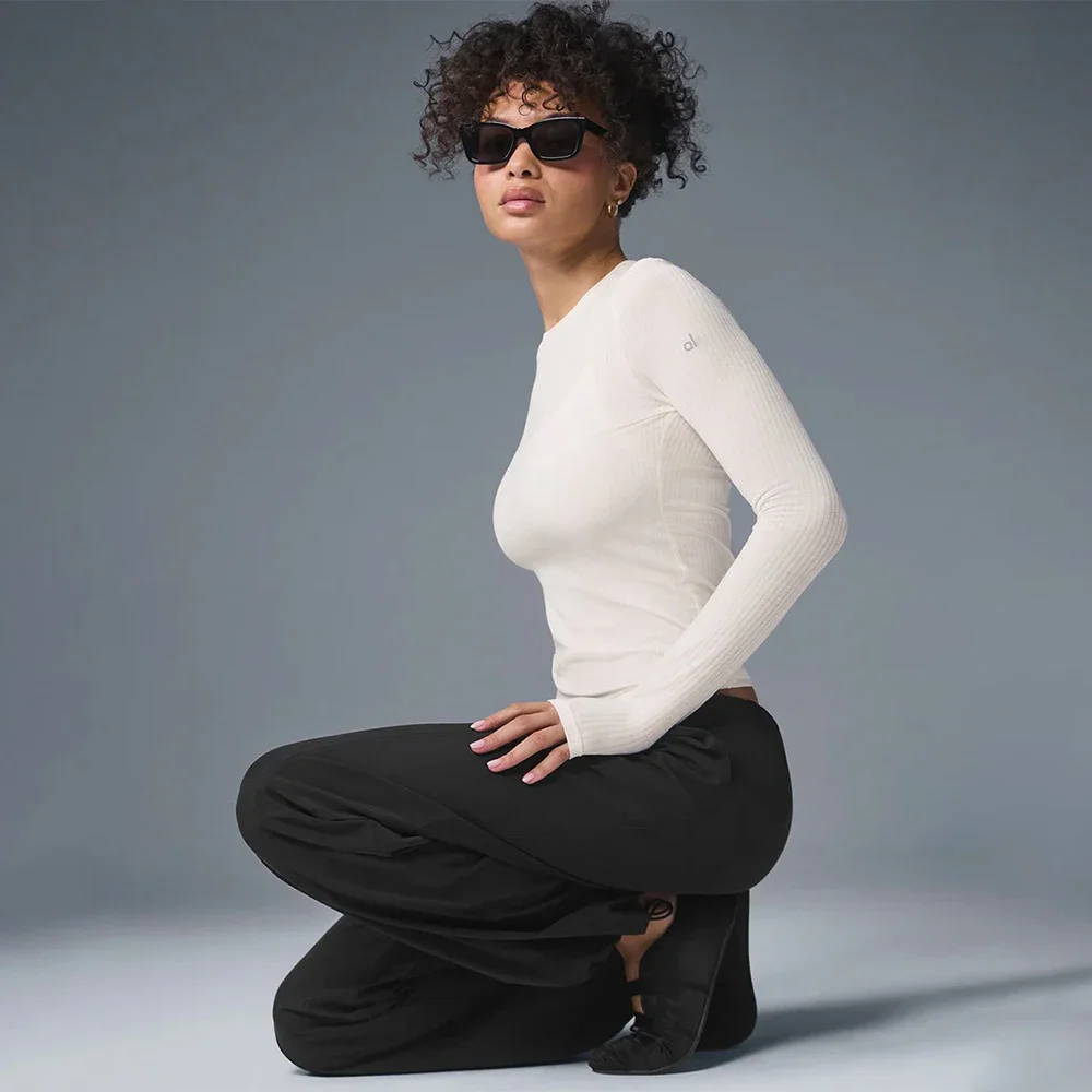 2025 جديد طويل الأكمام موضوع اليوغا ضئيلة طويلة ال...