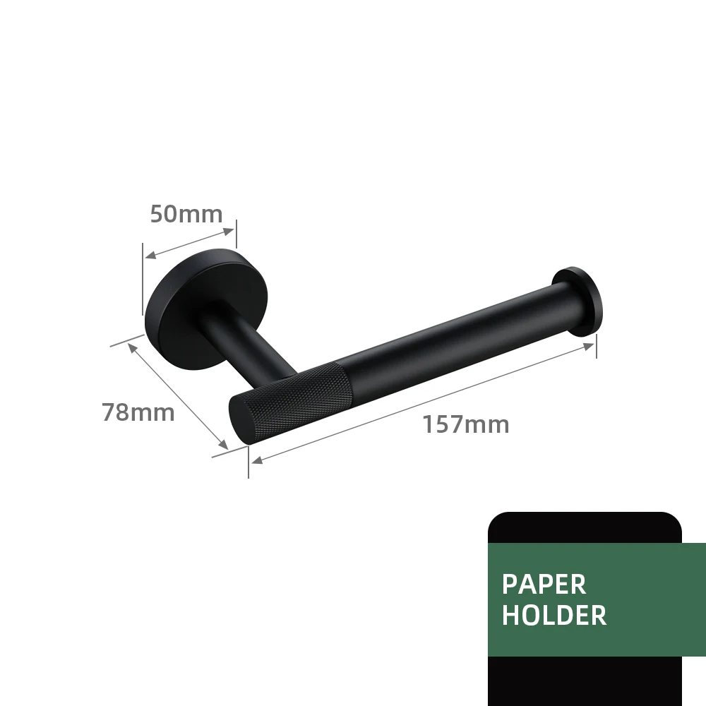 أسود اكسسوارات الحمام النحاس مخرش عدة ورقة حامل من...