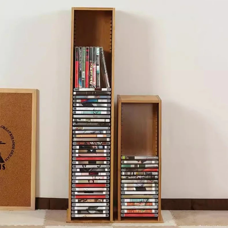 Separatore Cd Rack Organizzatori Vintage Storage Mensole Da Parete Brown Store Cd Rack Musical Vinyl Record Houder Theatre Funiture