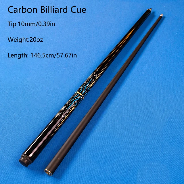 10mm Chinese Snooker Professional Carbon Pool Cue 1/2 Split Portable Bag Set Quick Connect Joint Black Eigh Billiard Accessories 1