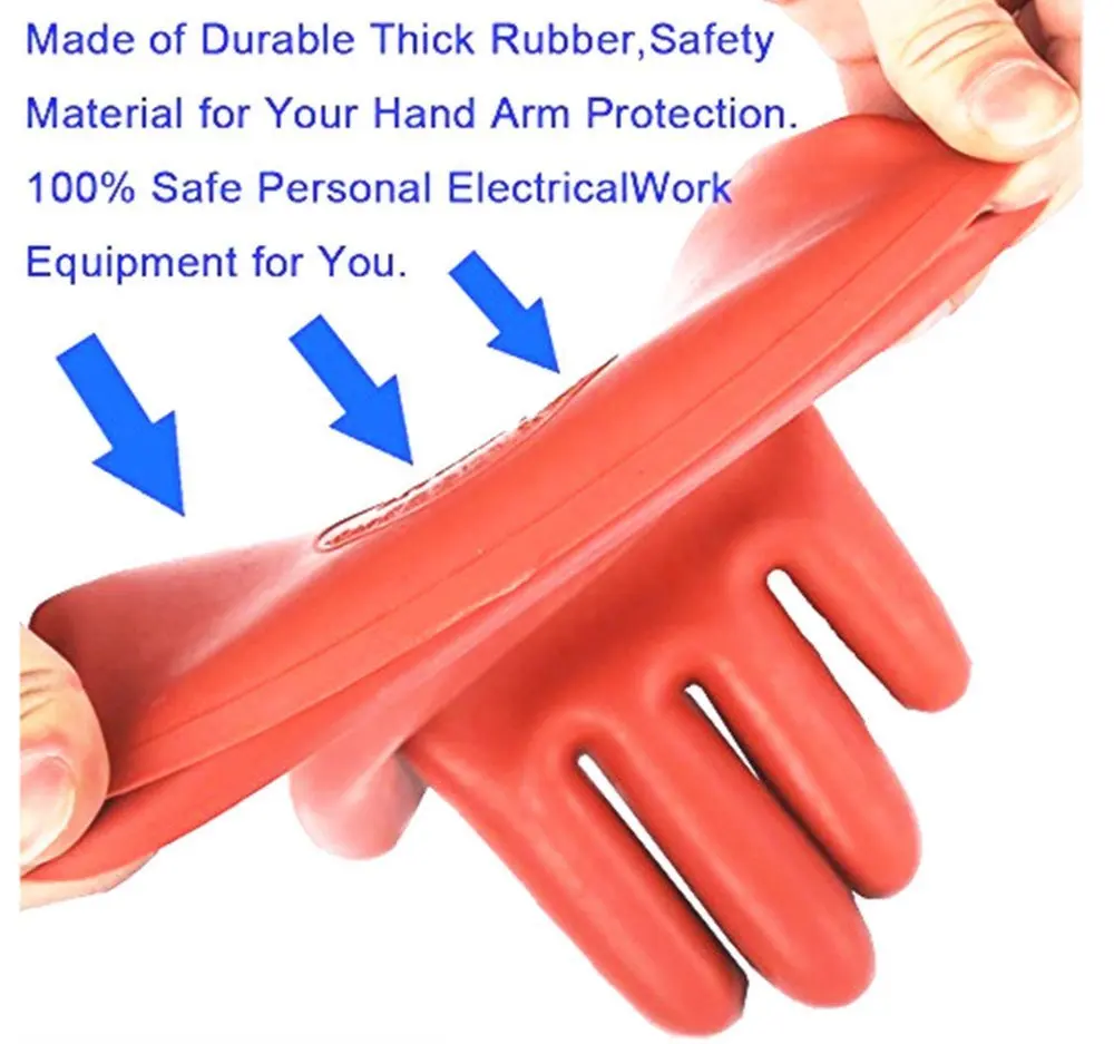 Anti-electricity Insulating Gloves 1 Pair 12kv 40cm