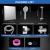 2-IN-1 Bathroom Shower Combo High Pressure Rainfall Shower Head with Extension Arm Handheld Shower Head with Wall Bracket Hose 2