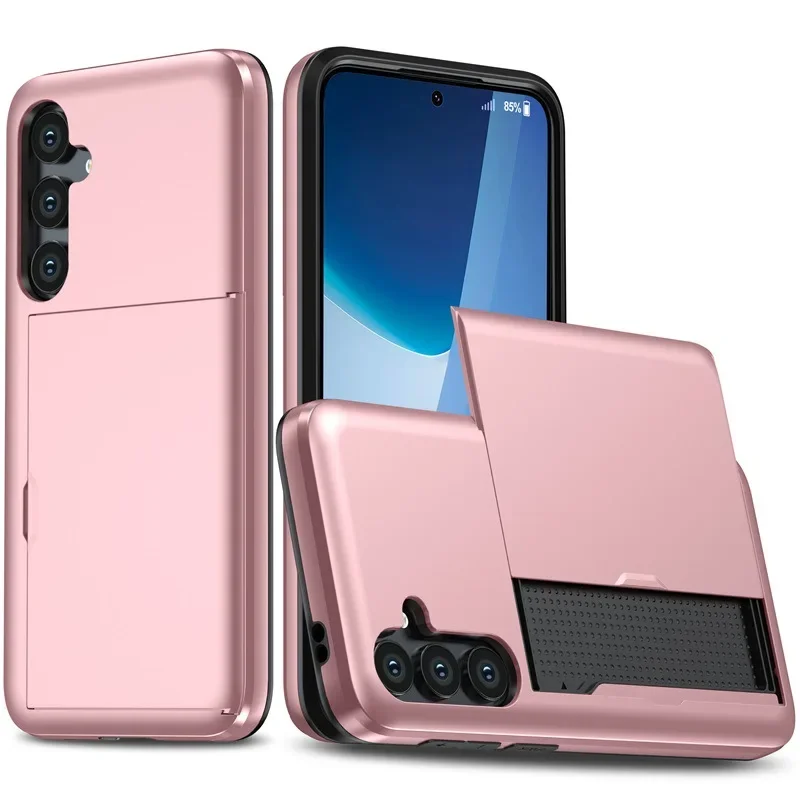 Premium Wallet Cover Phone Case with Card Holder and Protective Sleeve