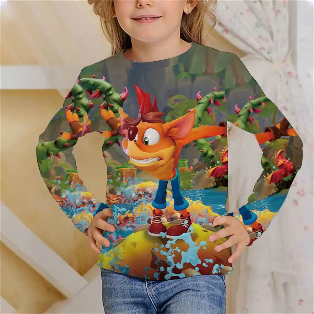 Long TShirts Japanese Games Crash Bandicoot 3D Print T Shirt