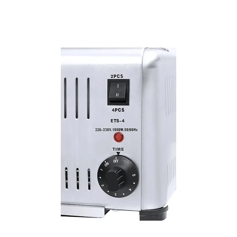 Commercial 4 slice stainless steel bread toaster Commercial breakfast toaster Electromechanical 4 slice bread toaster 6