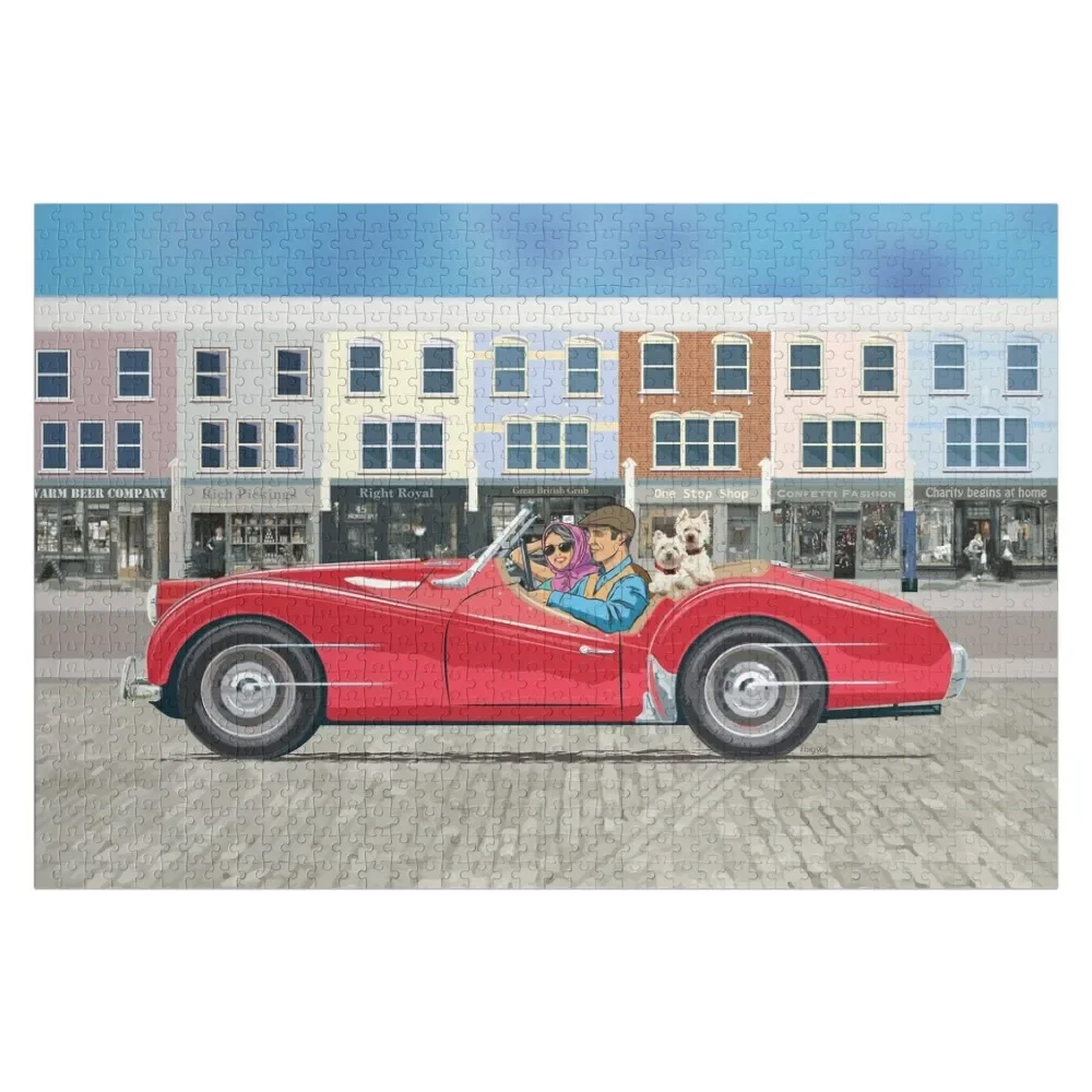 TR3 in Signal Red with extra passengers in rear! Jigsaw Puzzle Woodens For Adults Adult Wooden Children Jigsaw For Kids Puzzle