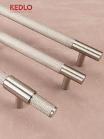 มือจับตู้ครัวแบบยาว KEDLO ทำจากทองเหลืองแท้ สไตล์ยุโรป หรูหราแบบเบาๆ ผิวสีนิกเกิลขัดเงา ขนาด 500 มม. สีเงิน 2