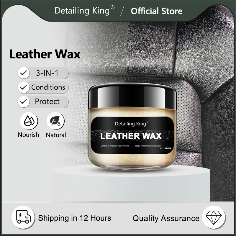 DetailingKing50100MLPureNaturalCarLeatherWaxPowerfulNourish