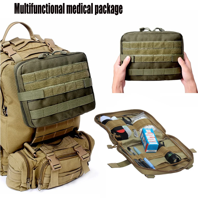

Военная Тактическая Сумка Molle для оказания первой помощи нейлоновый Многофункциональный рюкзак для спорта на открытом воздухе армейский Повседневный походный инструмент сумка