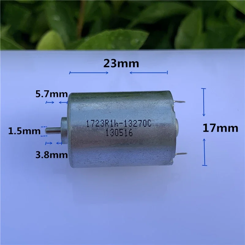 마이크로 130 모터 미니 17mm*23mm 원형 전기 모터 DC3V 3.7V 5V 6V 6350RPM 귀금속 브러시 DIY 장난감 서보 스티어링 엔진