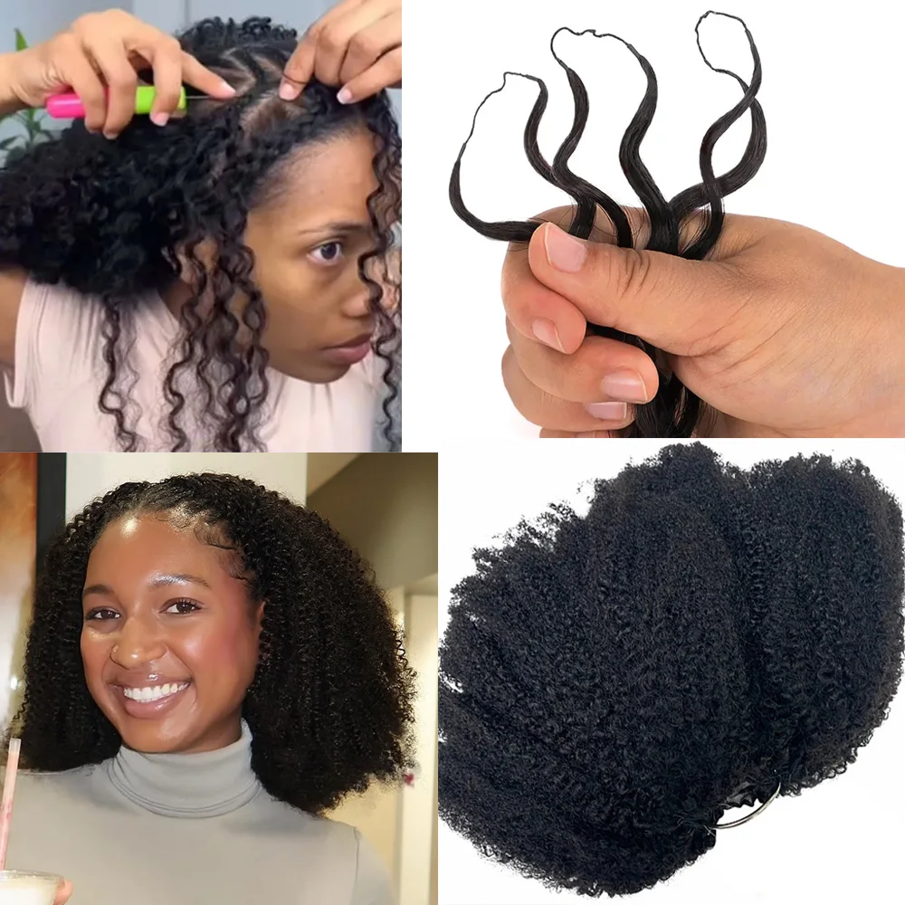 The 3rd Generation Texture-Tight Afro Kinky Coily Feather Crochet Hair Extensions Reusable Upgrade Kinky Curly Crochet Hair 2