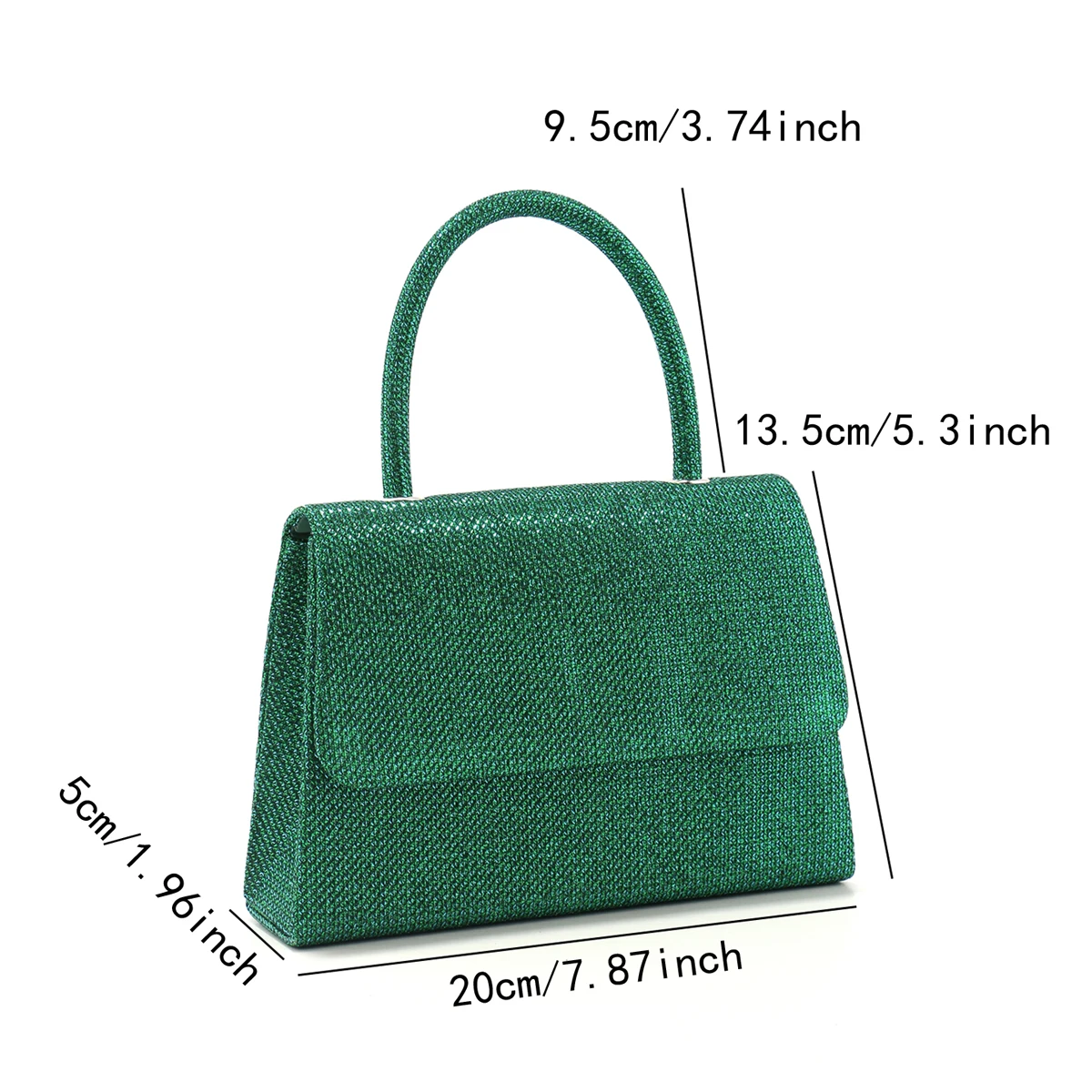 Green Sequin Evening Clutch Bag For Ladies Prom Dinner