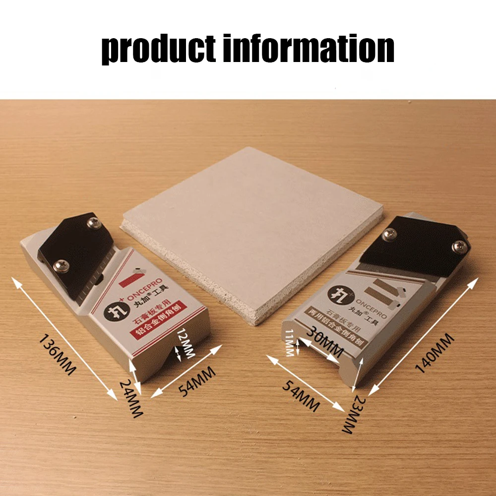 Plasterboard Chamfering Planer Wood Edges Trimming Tool Tilt 45&deg; Angle Ceiling Decorative Planer Aluminum Alloy DIY Plane,woodworking hand tools,wood trimming tool