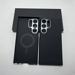 Enhanced Magnetic Carbon Fiber Aramid Ultra - Thin Case - Samsung 25ultra (600D Fine hole)