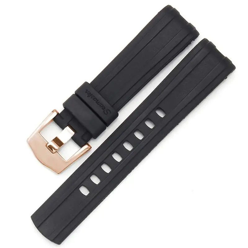 

HAODEE For Omega Watch Band SEAMASTER 007 PLANET OCEAN AT150 Pin Buckle Silicone Watch Strap Watch Accessories Rubber Watch