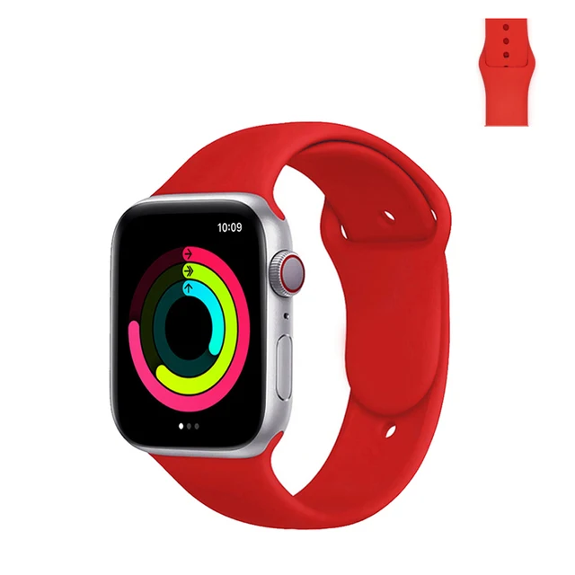 Sport Silicone Strap for Apple Watch Band 45mm 41mm 40mm 38mm Soft Bands Waterproof Wristbands for iWatch Series 7 SE6 5 4 3 2 1 6
