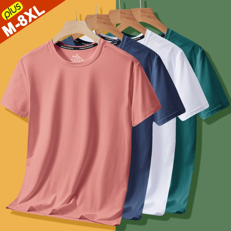 Camisetas de verano para hombre y mujer, ropa para correr, talla 6XL