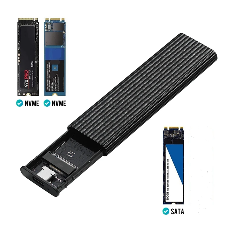 M2 SSD ̽ NVME Ŭ M.2-USB SSD , NVME PCIE NGFF SATA M + B Ű 2230, 2242, 2260/2280  ݿ