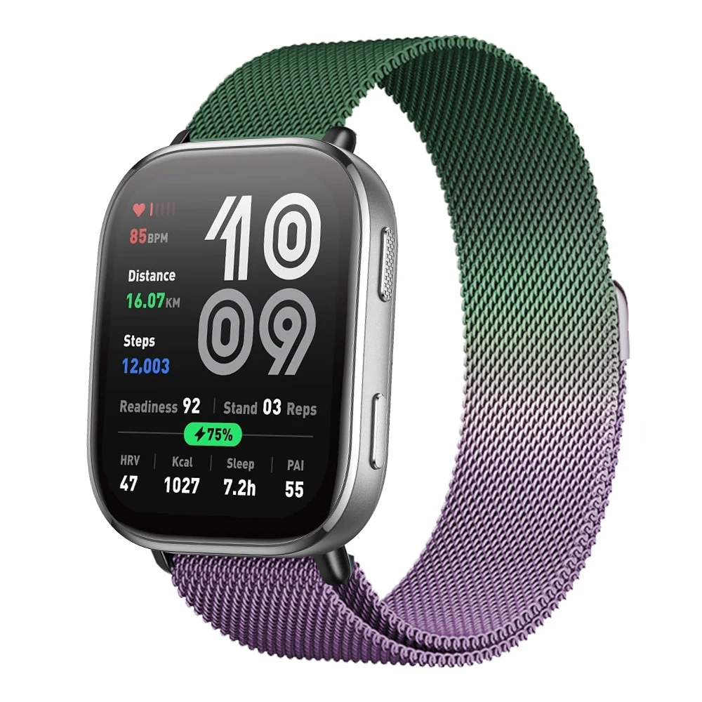 Magnetic Metal Mesh Smartwatch Wristband - 22mm Strap Bracelet