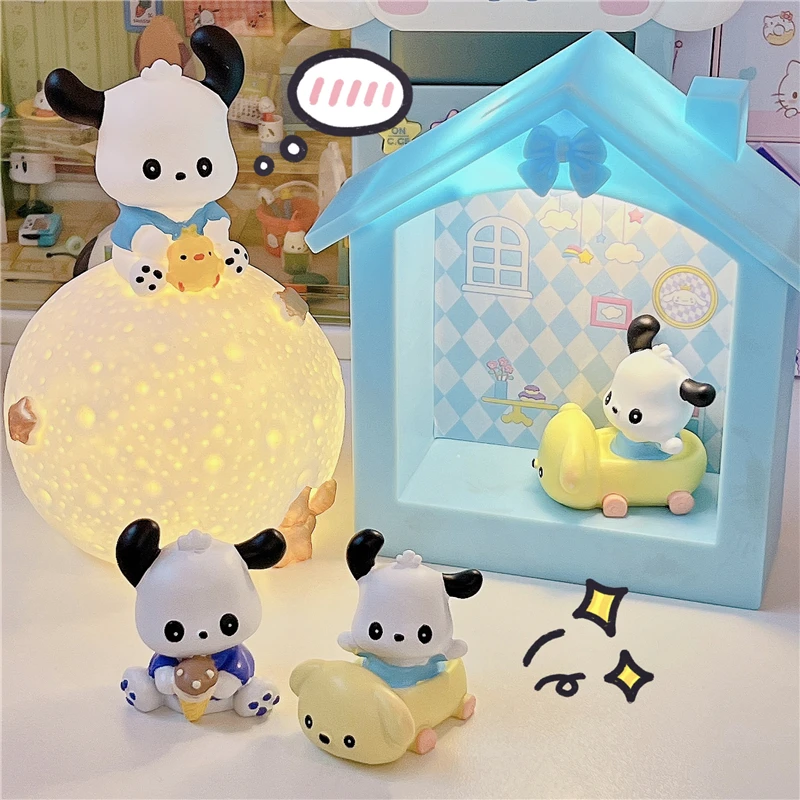 

Pochacco Sanrio Plush Kawaii Cartoon Cute Desktop Ornaments Bedroom Night Light Anime Plush Toy for Girl Kids Toys Birthday Gift