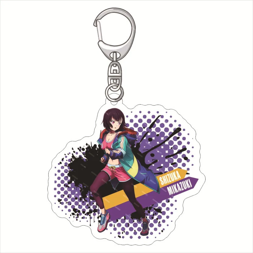 Zom 100: Bucket List of The Dead Anime KeyChain Women Key Chain for Men Key Ring Acrylic Keyring Pendant Japan Cos Girls Gift