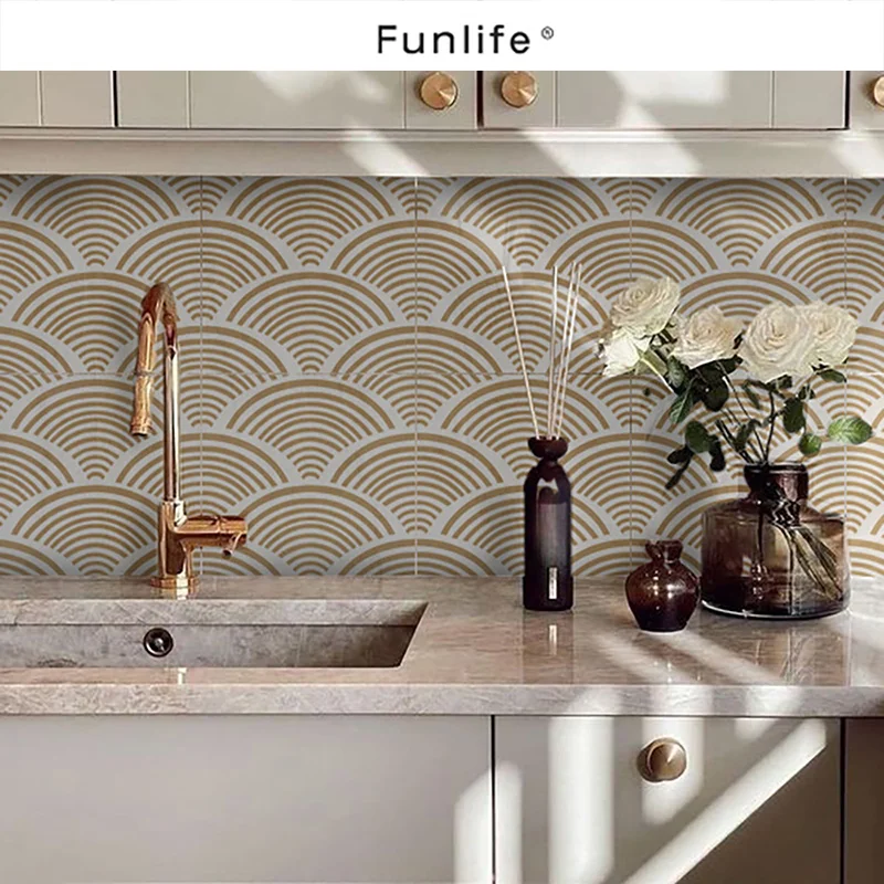 

Wallpaper PVC French Retro Tile Floor Bathroom Kitchen Renovation Imitation Porcelain Sticker Self-Adhesive WaterproofDecoration