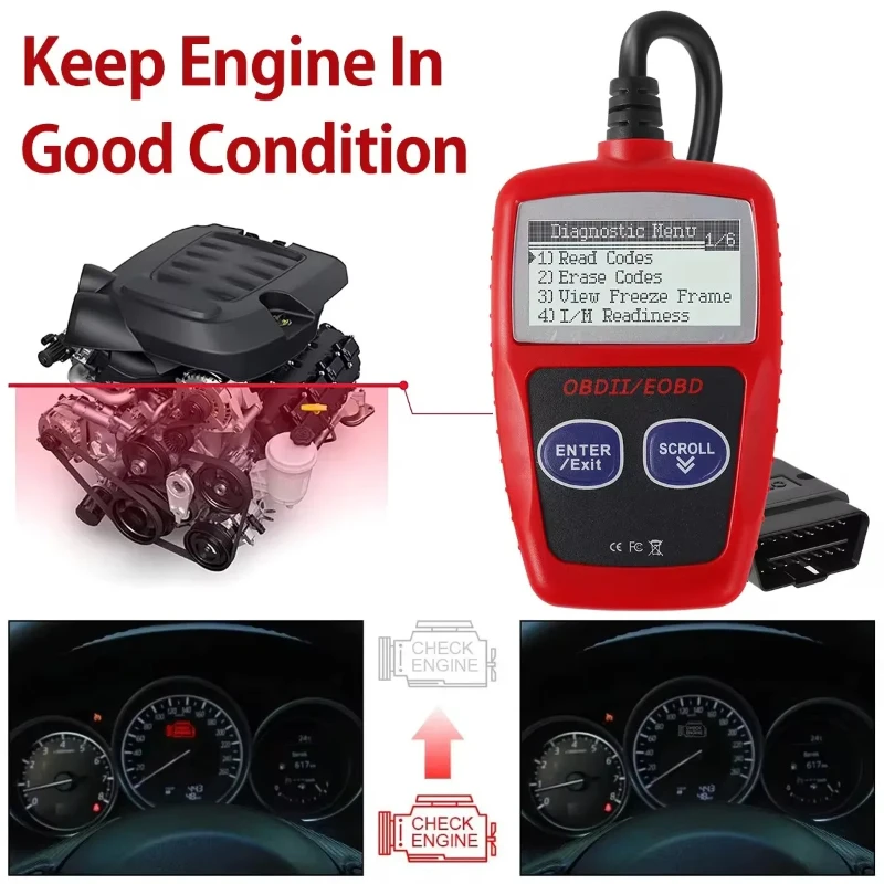 HOT&Multilingual Car Fault Diagnosis Instrument Clear Fault Codes Engine Diagnostic Scanning Universal Version Auto OBD OBD2 3