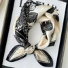 Women New Style Square Headscarf Luxury Sunscreen Beach Kerchief Popular Design 70X70CM Silk Hijab 2023 The Four Seasons Scarves 6