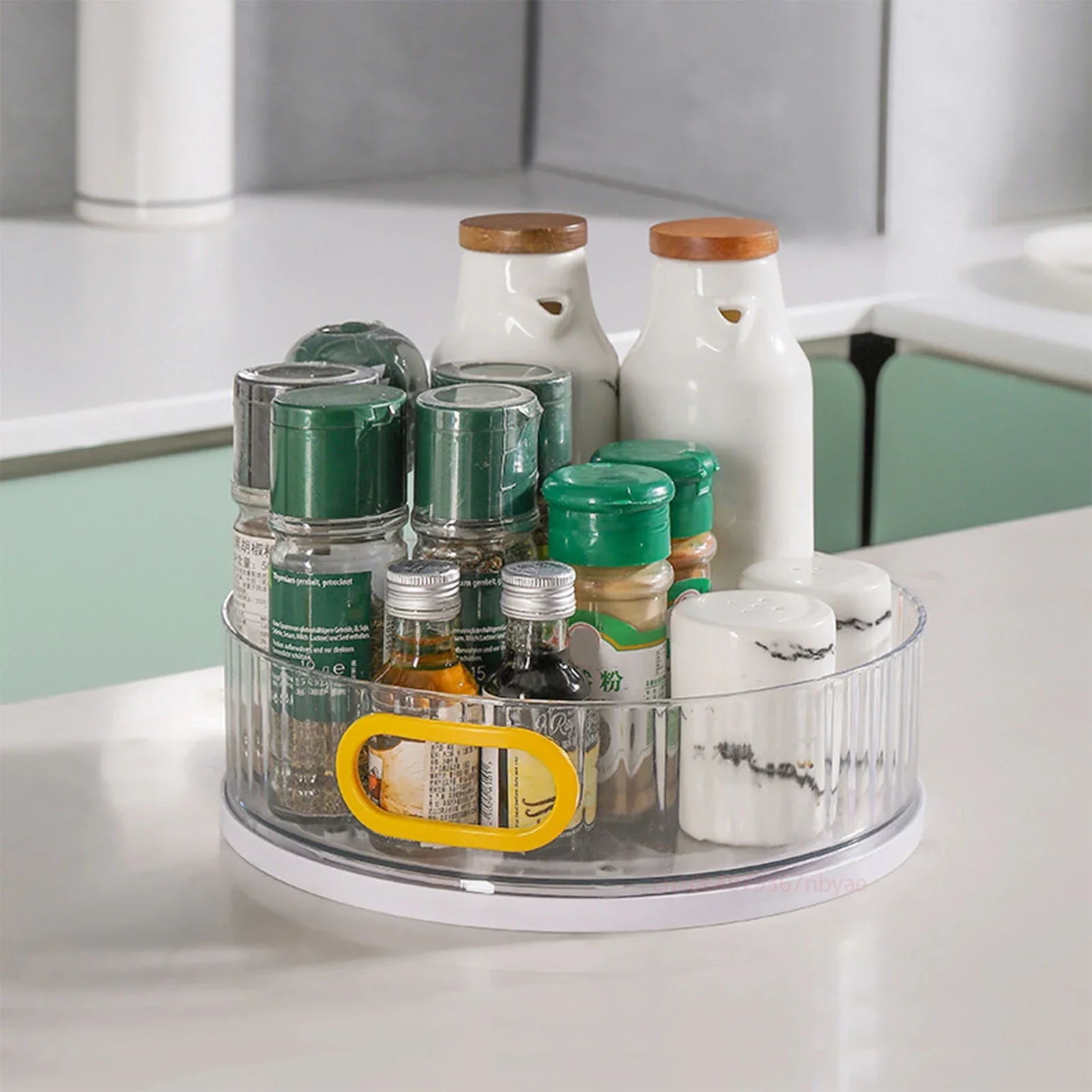 Spice Rack Rotating 360 Degree Turntable Organizer Spice Cosmetic Makeup Toiletry Storage