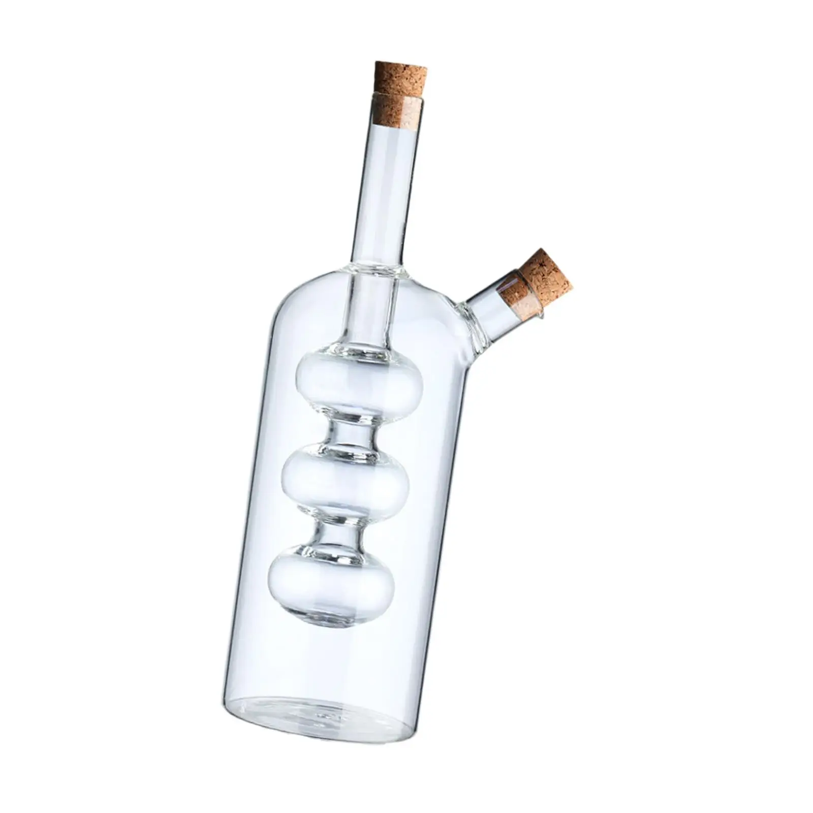 Oil and Vinegar Dispenser Glass, 2 in 1 Oil and Vinegar Bottle, Cruet Bottle 2