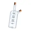 Oil and Vinegar Dispenser Glass, 2 in 1 Oil and Vinegar Bottle, Cruet Bottle 2