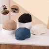 Solid Color Letter Baby Beret Hat Korean Embroidered Adjustable Newsboy Cap for Boy Girl Spring Summer Kids Snapback Casquette 3