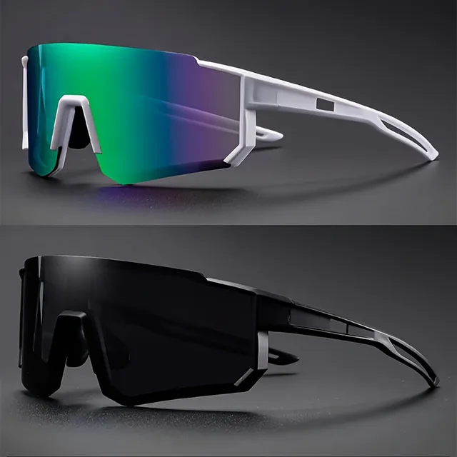 Lunettes de soleil de cyclisme surdimensionnées pour hommes, lunettes de vélo, lunettes anti-vent, verres pour la conduite sur route 1