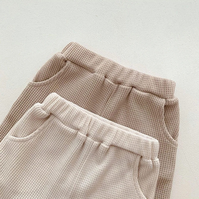 Soft Waffle Baby Clothing Set Bear Tee and Shorts