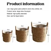 Planter Basket Handmade Woven Planter Basket Laundry Storage Decorative Straw Wicker Rattan Seagrass Garden Flower Pot 6