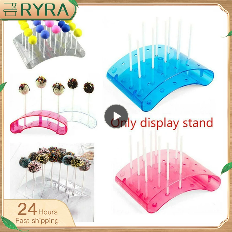 20HoleCakeLollipopHolderDisplayStandAcrylicClearDurablePop