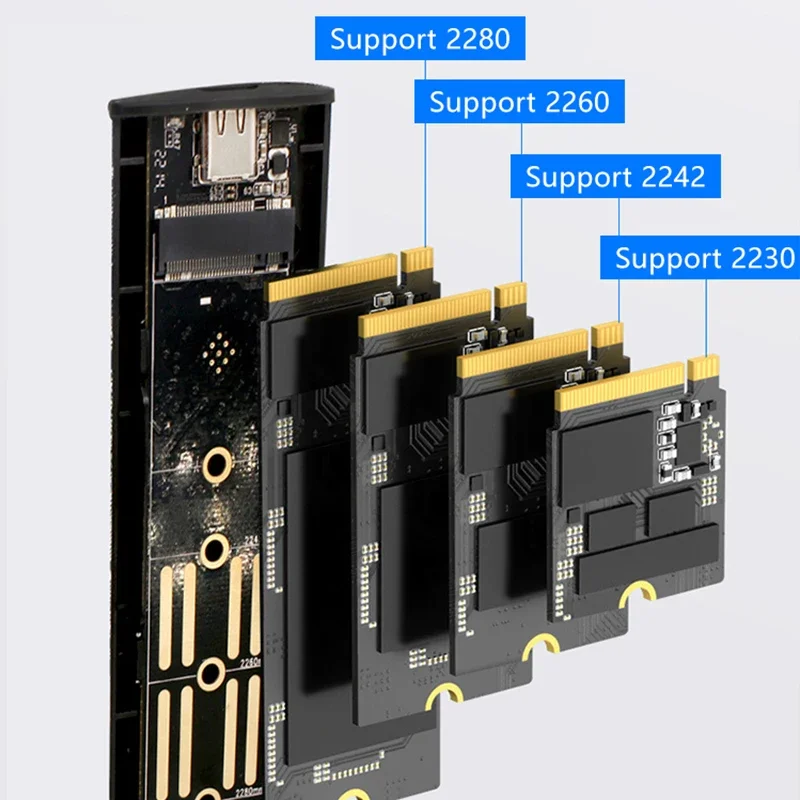 M2 NVMe SSD Case 10Gbps HDD Box M.2 NGFF SSD to USB 3.1 Enclosure Type-A to Type-C Cable M.2 2230 2260 2280 With OTG hdd enclosure m2 ssd enclosure