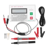 ESR Capacitor Tester Test In Circuit Capacitance Meter With Test Leads Clip Battery Circuit Tester Electrical Testing Meter 1