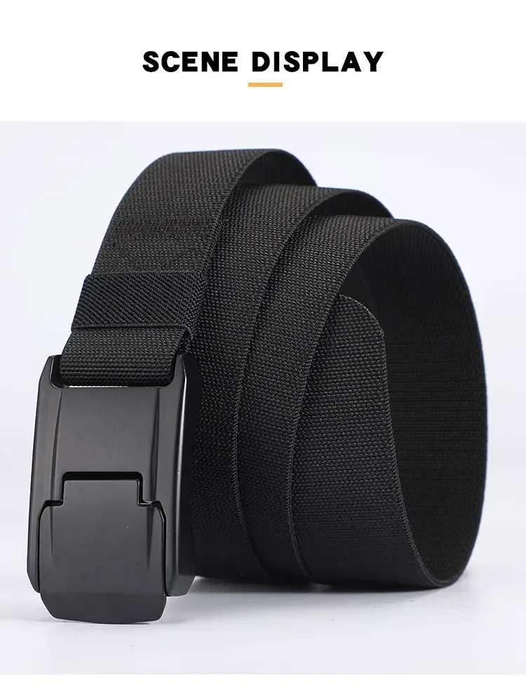 Elastischer Gürtel, Stretchgürtel für Männer und Frauen, harte Schnellverschluss-Schnalle, starkes echtes Nylon, Unisex, elastischer Gürtel, Overalls, lässiger Gürtel – Detail 11