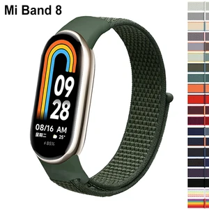 Нейлоновая петля для xiaomi Mi Band 8 ремешок Смарт-часы браслет Correa замена спортивный pulsera ремешок для Miband 8 NFC Браслет