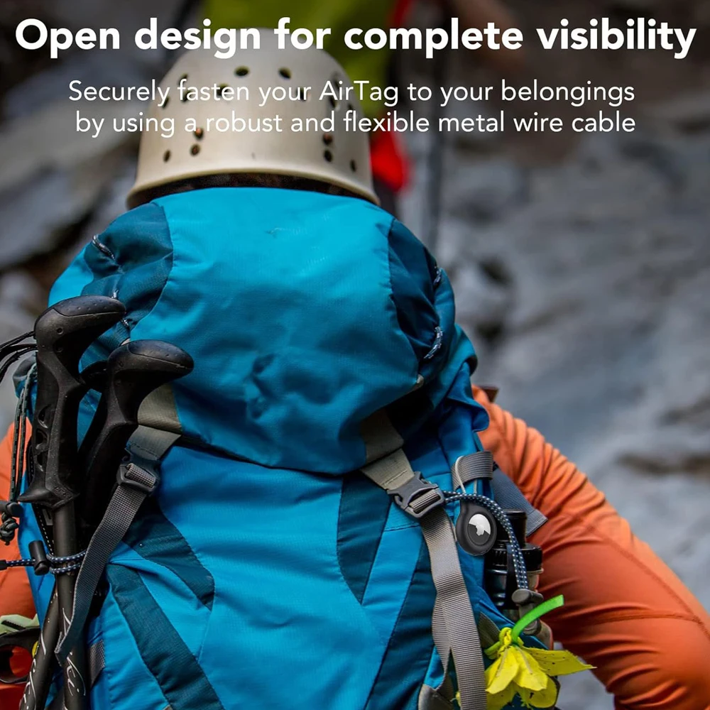 Universal Airtag Safety Lock Holder with Lanyard Keychain - Secure Anti-Loss Protective Cover