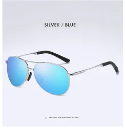 Polarized Vintage Aviator Sunglasses - Classic Unisex Design with Alloy Frame and Mirror Lens, UV400 Protection (No Box)