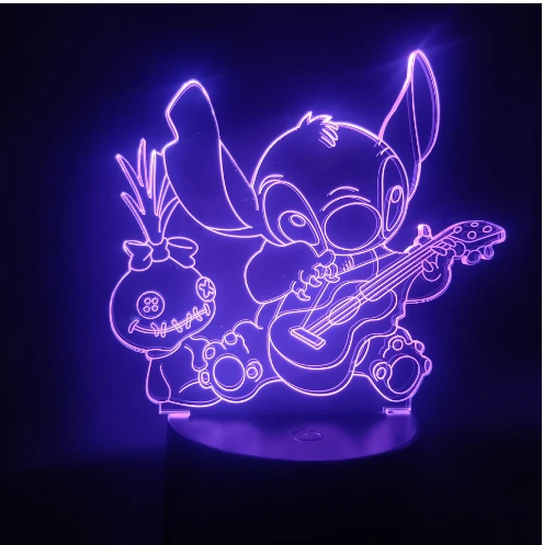 Disney-Petite lampe de nuit 3D Star VANYoda Stitch, lampe de chevet USB,  veilleuse LED enfichable, veilleuse RVB pour la maison, la chambre créative  - AliExpress