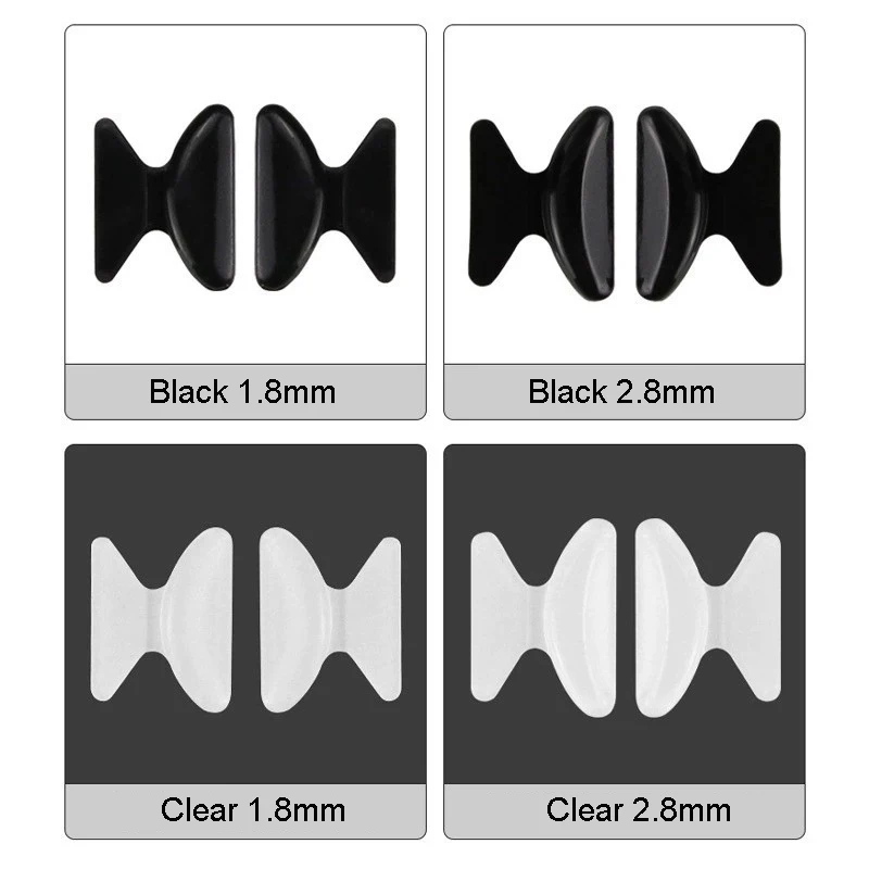 20 Naselli Per Occhiali Antiscivolo - Silicone Trasparente, Adesivi Comodi