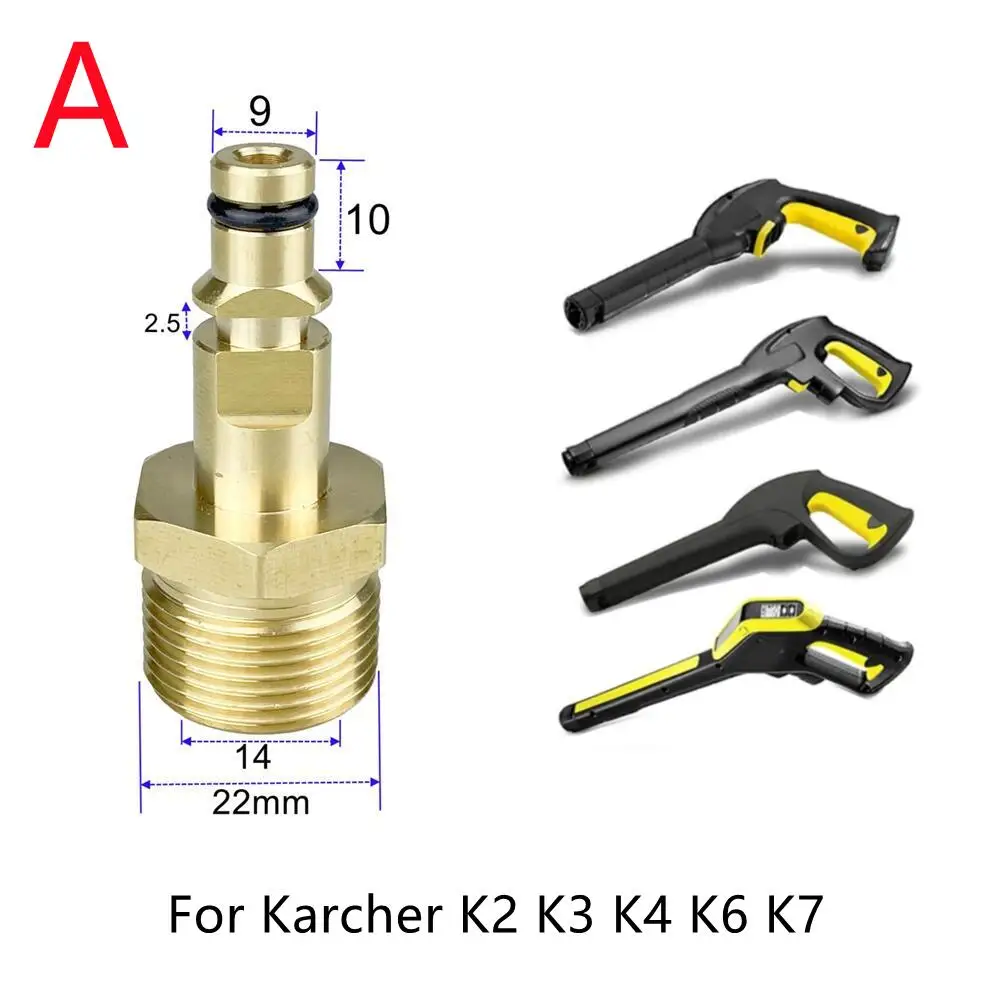 High Pressure Wash Gun Hose Adapter M22 Connector Converter Fitting for Karcher K-series K2 K3 K4 K5 K7 Pressure Washer 4
