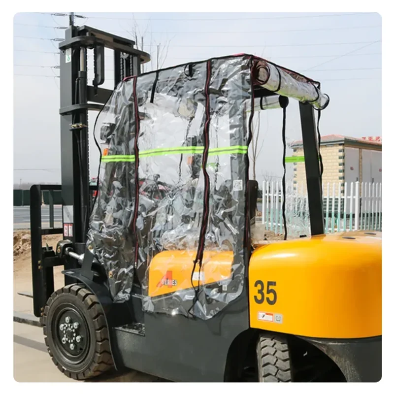 Forklift Rain Cover Car Clothing Thickened Rain Curtain Windshield Awning Suitable For Heli Hangcha Longgong Liugong